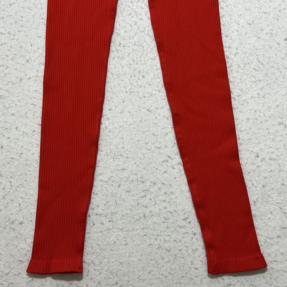 Spiritual Gangster Women's XS/S Athletic Stretch Leggings Red Full Length Pants - Picture 4 of 12